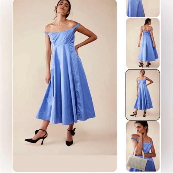 Free People x Revolve Alinda Iris Blue Dress Sz 10 $228 NWOT - Picture 2 of 6